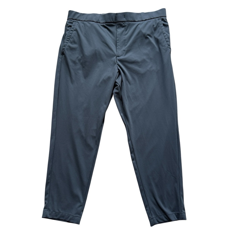 Bonobos Tech Pants XL Short Gray Stretch Performance Travel Commuter Slim Office